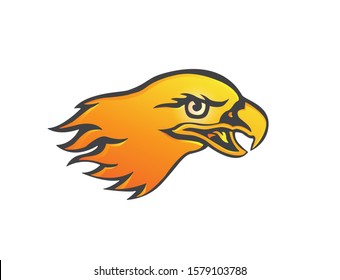 the head of a fierce and ferocious eagle