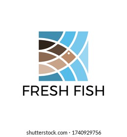 Head Fish Logo Vector Illustration