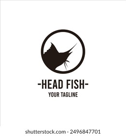 Head Fish Logo Vector Illustration