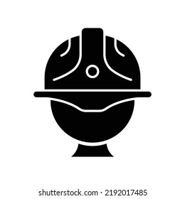 Head foreman icon. icon related to construction, labor day. Glyph icon style, solid. Simple design editable