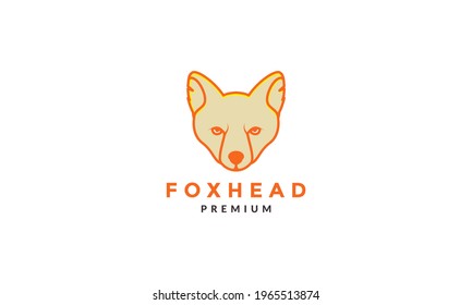 head fox abstract logo symbol icon vector graphic design illustration