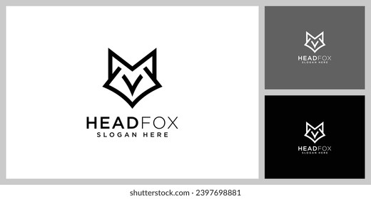head fox animal design template