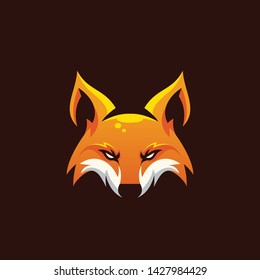 Head Fox Logo Illustration Vector