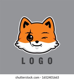 Head fox  Logo Mascot Vector Illustration