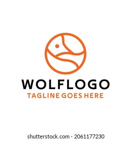 head fox logo vector design animal silhouette emblem for company