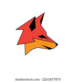 head fox logo vector for illustration or logo marchendise