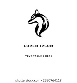 head fox logo vector silhouette