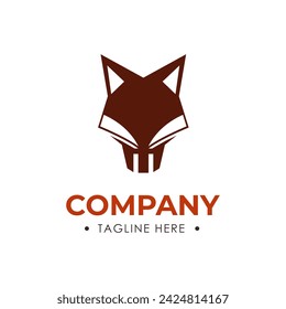 Head fox and skull logo design icon.