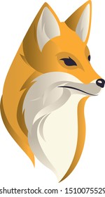 Head of fox vector design illustration
