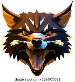 Head Fox Vector for Icon or Symbol