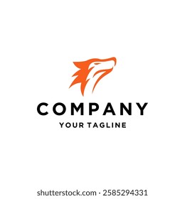 head fox wolf logo design
