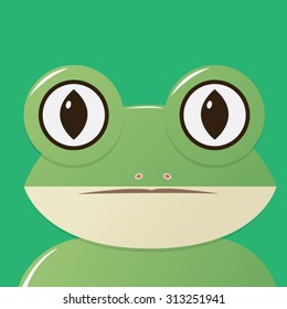 Head Frog Cartoon Character