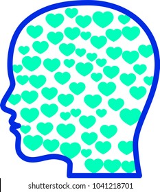 A head full of love blue