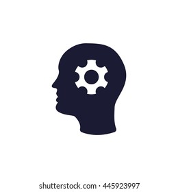head and gear icon