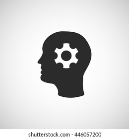 head and gear icon