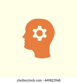 head and gear icon