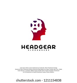 Head Gear logo vector, Head intelligence logo designs concept vector