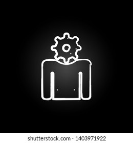 head gear neon icon. Elements of creative idea set. Simple icon for websites, web design, mobile app, info graphics