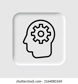 Head gear simple icon vector. Flat design. Neumorphism design.ai