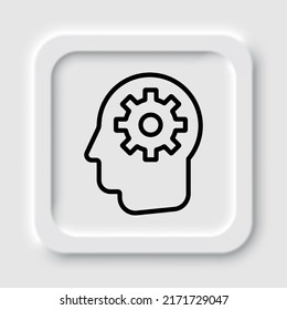 Head gear simple icon vector. Flat design. Neumorphism design.ai