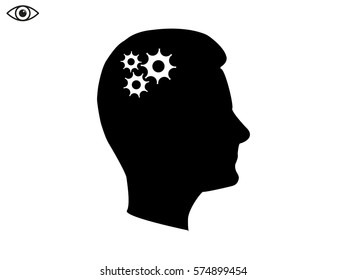 head, gear, vector illustration eps10