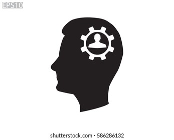 head, gear, vector illustration eps10