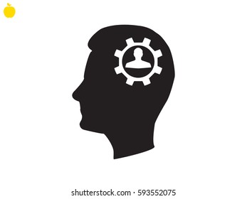 head, gear, vector illustration eps10