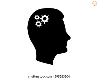 head, gear, vector illustration eps10
