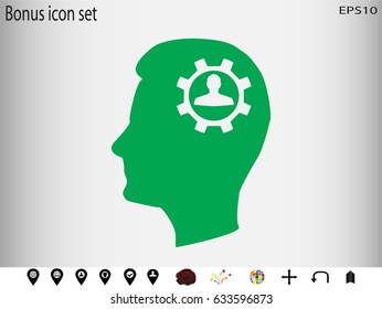 head, gear, vector illustration eps10
