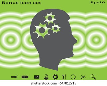 head, gear, vector illustration eps10