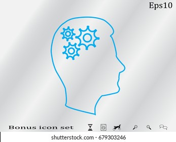 head, gear, vector illustration eps10