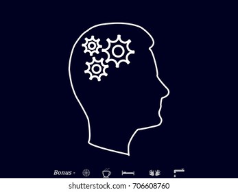 head, gear, vector illustration eps10