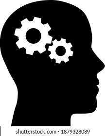 Head gears icon with flat style. Isolated vector head gears icon image on a white background.