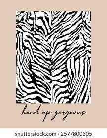 head up georgeuos zebra pattern