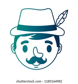 head german man with typical hat