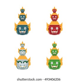 head giant of Thailand , vector