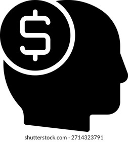 head glyph icon illustration vector