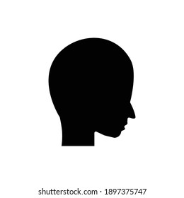 Head glyph icon. simple design editable. Design template vector