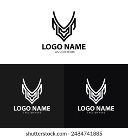 head goad line logo design vector
