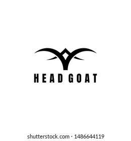 head goat design black vector