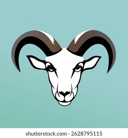  head goat front view drawing art logo design inspiration