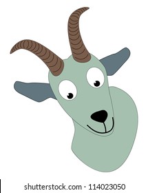 head goat isolated on white background