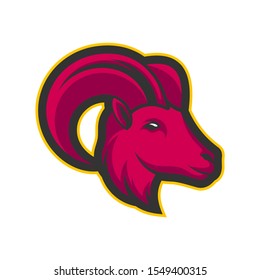 Head Goat Logo Design Vector. Goat logo Template