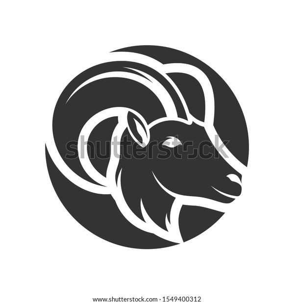 Head Goat Logo Design Vector Goat Stock Vector Royalty Free
