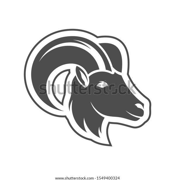Head Goat Logo Design Vector Goat Stock Vector Royalty Free