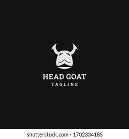 Head Goat logo template design in Vector illustration 