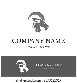 Head Goat Logo Template Vector Icon Stock Vector (Royalty Free ...