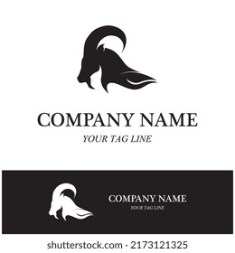 head goat Logo Template vector icon illustration design
