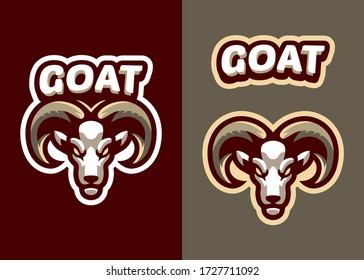 Head Goat Mascot logo For Sports And eSports Logo