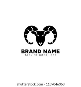 head goat / sheep logo template vector illustration download eps 10